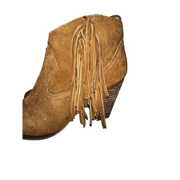 STEVE MADDEN Carmel Suede Women’s Boots Cowboy Fringe Block Heel Size 7.5 - Picture 6 of 9